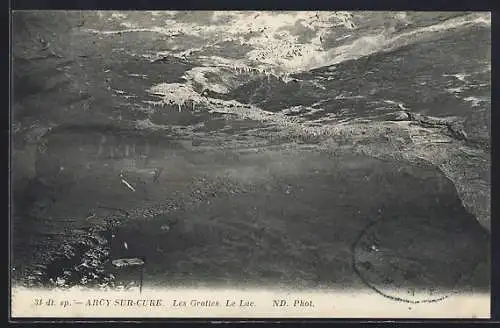 AK Arcy-sur-Cure, Les Grottes, Le Lac