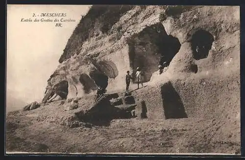 AK Meschers, Entrée des Grottes des Carrières