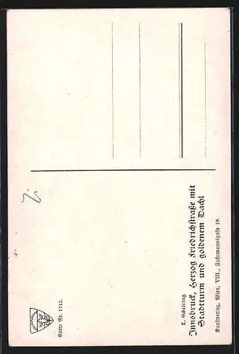 AK Deutscher Schulverein NR 1743: Innsbruck, Herzog Friedrichstrasse mit Stadtturm