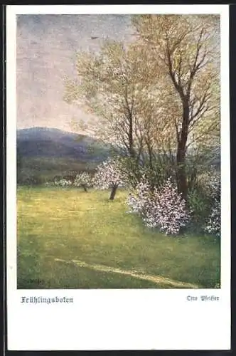 AK Deutscher Schulverein Nr. 1383: Otto Pfeiffer, Frühlingsboten