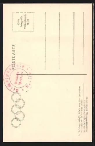 AK Berlin, Olympische Spiele 1936, Blick durch das Osttor