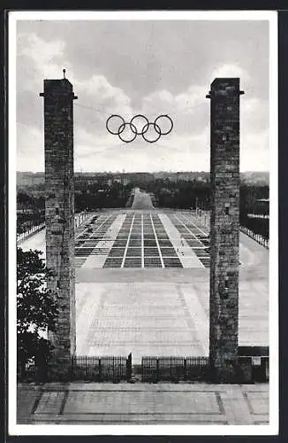 AK Berlin, Blick vom Olympiastadion, Olympische Spiele 1936