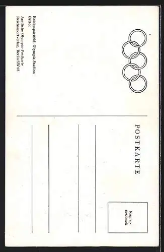 AK Berlin, Blick vom Olympiastadion, Olympische Spiele 1936