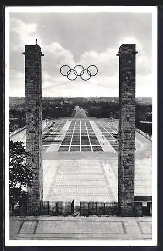 AK Berlin, Blick vom Olympiastadion, Olympische Spiele 1936