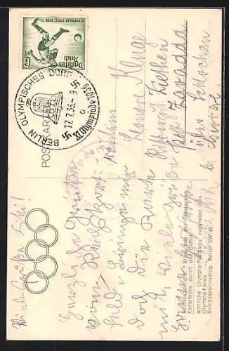 AK Berlin, Reichssportfeld, Blick durch das Osttor auf die Kampfbahn, Olympia