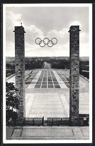 AK Berlin, Blick vom Olympiastadion, Olympische Spiele 1936