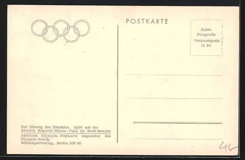AK Berlin, Olympiastadion, Dietrich-Eckardt-Bühne, Theaterstück Der Einzug des Herakles