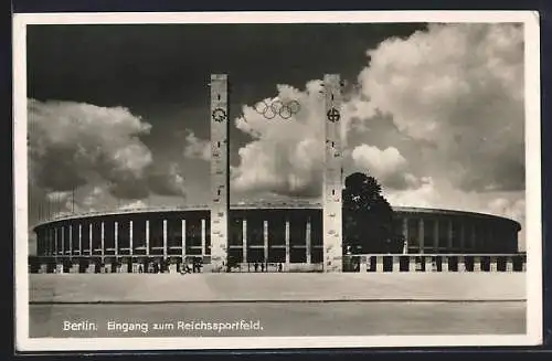 AK Berlin, Reichssportfeld, Eingangbereich