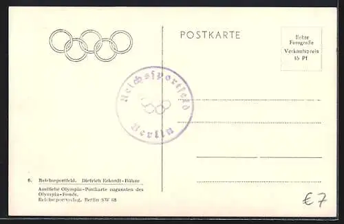 AK Berlin, Reichssportfel, Olympia-Stadion, Dietrich Eckhardt-Bühne