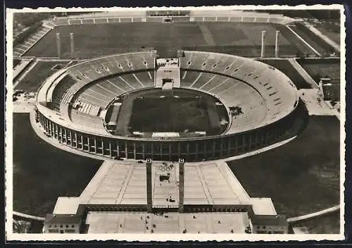 AK Berlin, Reichssportfeld-Stadion, Fliegeraufnahme