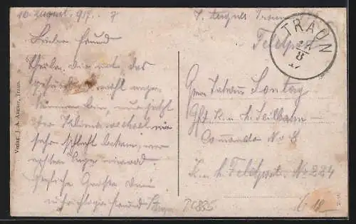 AK Traun /O.-Oesterr., Teilansicht mit Kirche