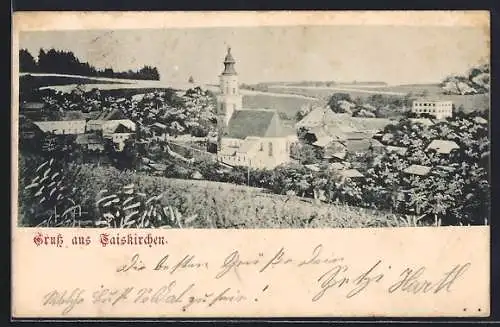 AK Taiskirchen, Ortspartie mit Kirche