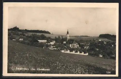 AK Taiskirchen /Oberdonau, Teilansicht mit Kirche