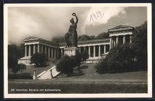 AK München, Ruhmeshalle und Bavaria