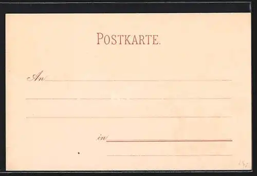 AK die ersten Briefmarken von Württemberg, Wappen