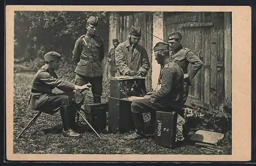 AK Nase Vojsko, Polní readiotelegrafní stanice, tschechische Funker