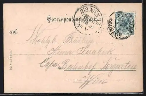 AK Pontebba-Pontafel, Ortsansicht gegen das Gebirge