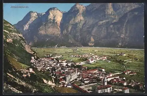 AK Mezolombardo, Ortsansicht mit Panoramablick ins Tal