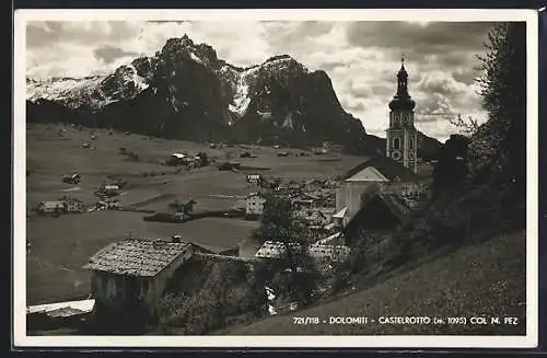 AK Castelrotto, Panorama col M. Pez, Dolomiti