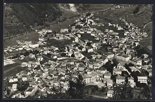 AK Predazzo, Panorama mit Strassenpartie