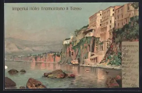 Lithographie Sorrento, Imperial Hotel Tramontano & Tasso