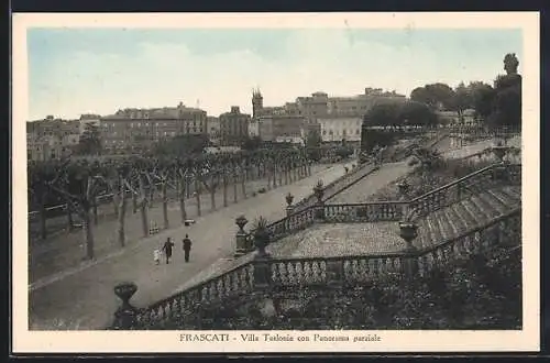 AK Frascati, Villa Torlonia con Panorama parziale