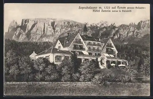 AK Soprabolzano sul Renon, Hotel Savoia verso le Dolomiti