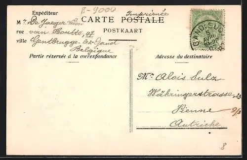 AK Gand, La Rue du Pain-Perdu