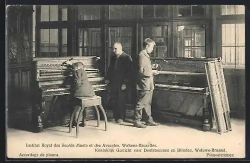 AK Woluwe-Bruxelles, Institut Royal des Sourds-Muets, Accordage de pianos