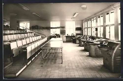 AK Augsburg, Fachschule des Fleischereihandwerks, Proviantbachstr. 7, Arbeitsraum