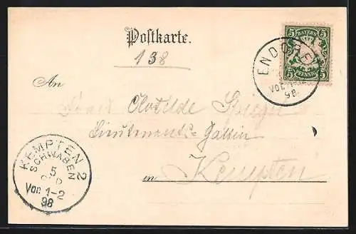 Künstler-AK Karl Heinisch: Fraueninsel, Chiemsee mit Boot