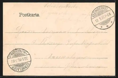 AK Ohrberg, Ortsansicht mit Dampfer