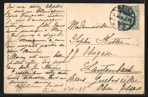 AK Mainz, Partie mit Rheindampfer Matthias Stinnes