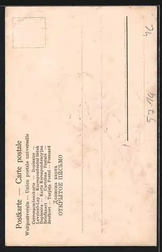 Präge-AK Blühende Veilchen