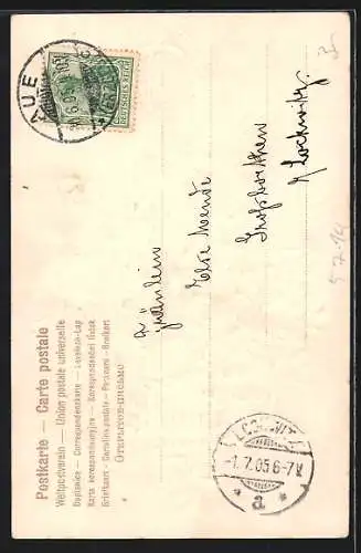 AK Schöne Veilchen in einem Korb