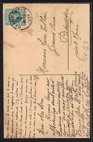 AK Vier violette Stiefmütterchen