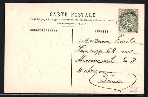 AK Rosa Rosen in einem Schuh