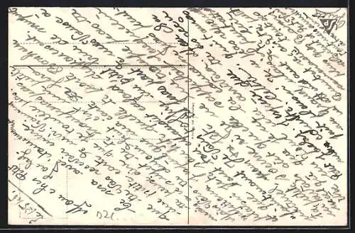 AK Blühende Maiglöckchen mit blauer Schleife