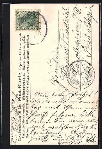 AK ein Strauss Maiglöckchen, Geburtstag