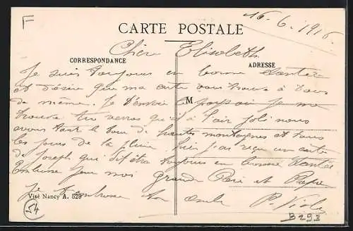AK Thiaville, Rue de la Gare pendant la Guerre de 1914-1915