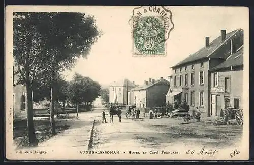 AK Audun-le-Roman, Hôtel et Café Francais