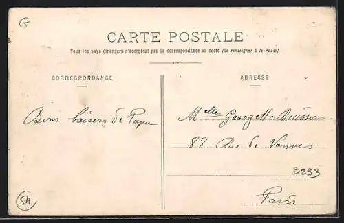 AK Chaudeney, Scène de village avec église et habitants dans la rue