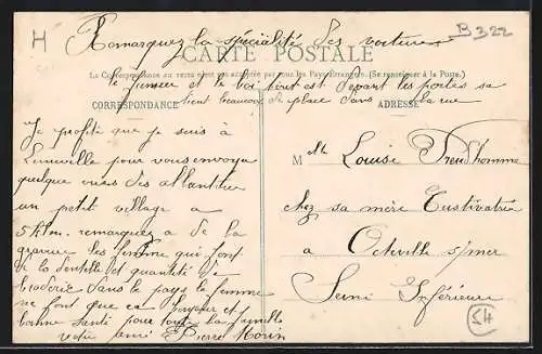 AK Croismare, Vue de la rue principale avec charrettes et habitants