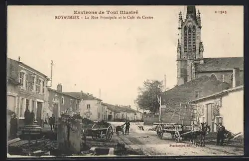 AK Royaumeix, La Rue Principale et le Café du Centre