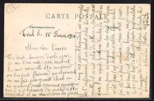 AK Toul, Souvenir du 156ème d`Infanterie devant la caserne avec garde en uniforme