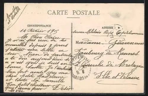 AK Lunéville, Rue Chanzy, Pont sur la Vezouze détruit par les Allemands le 12 septembre 1914