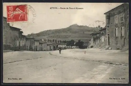 AK Atton, Route de Pont-à-Mousson