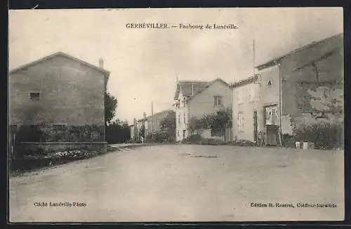 AK Gerbéviller, Faubourg de Lunéville