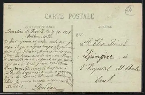 AK Einvaux, Vue intérieure du village avec église et chariots