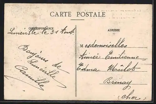 AK Lunéville, Les Allemands font sauter le pont sur la Vezouze avant de quitter Lunéville